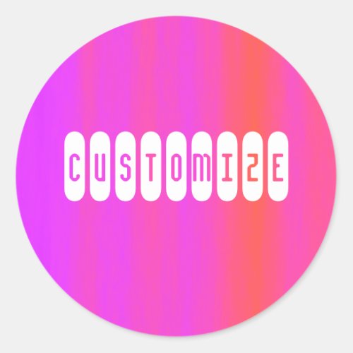Pink Haze _ Template Classic Round Sticker