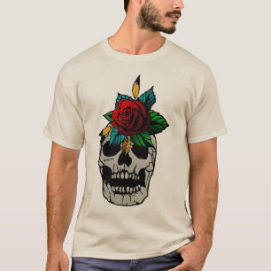 pink head flower crane tattoo 9 T-Shirt