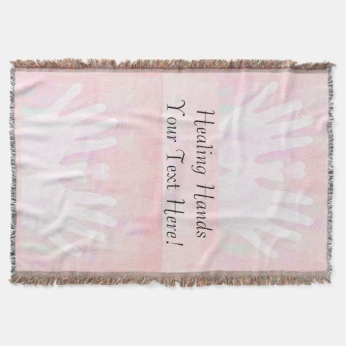 Pink Healing Hands Massage Throw Blanket