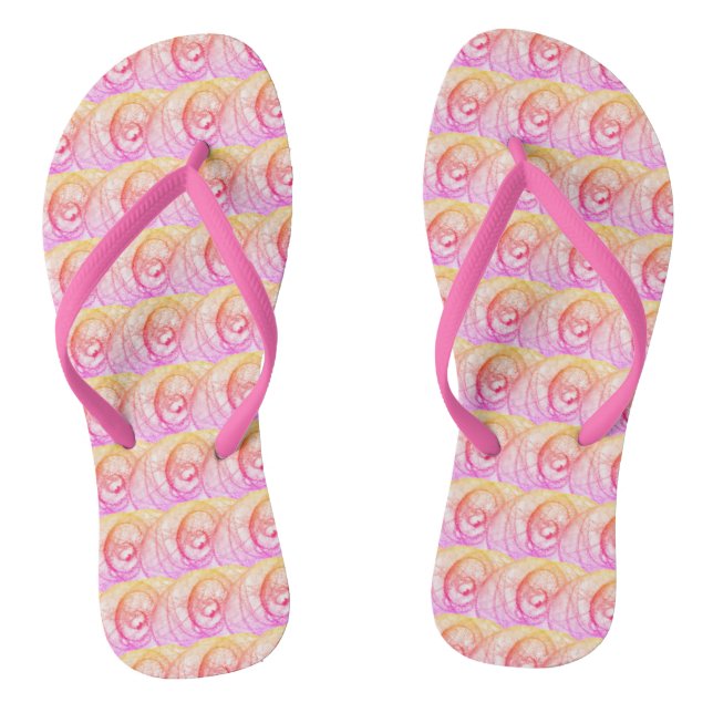 Pink Healing Hope Spiral Flip Flops (Footbed)