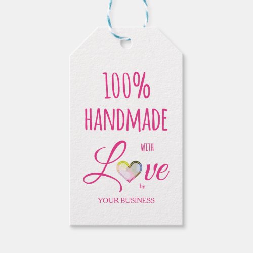 Pink Heart 100 Quote Craft Articles Handmade Gift Tags