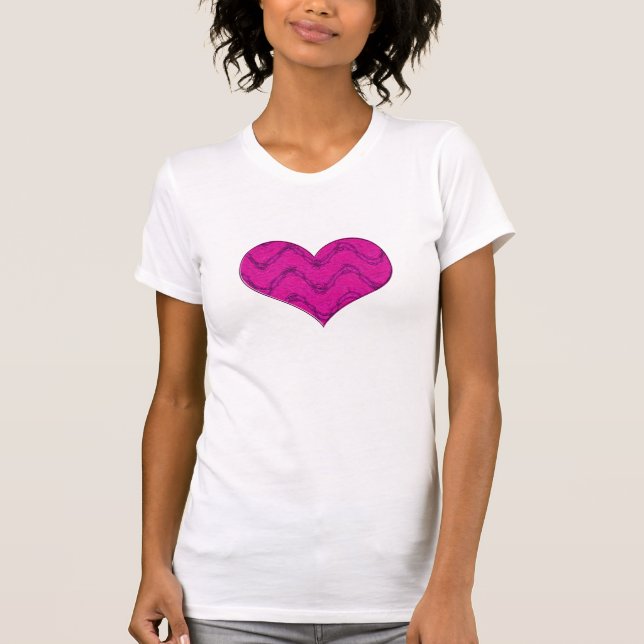 pink heart 3 T-Shirt (Front)