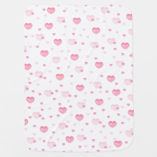 Pink Heart Aesthetic Pattern Baby Blanket