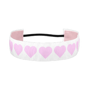 Pink Heart Athletic Headband