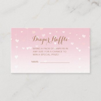 Pink Heart Baby Shower Enclosure Card by FancyMeWedding at Zazzle