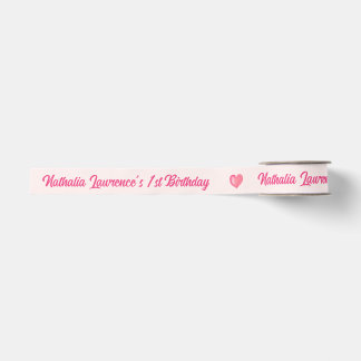 Pink Heart Balloon Birthday Pink Grosgrain Ribbon
