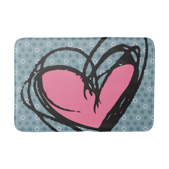 Pink Heart Bath Mat — Trendy & Elegant