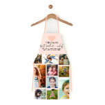 Pink Heart Best Baker Chef Grandma Photo Collage Apron<br><div class="desc">This cute and sweet apron is perfect for any grandma. It features 13 customizable photos of her beautiful grandchildren. It also features the quote, "Proud Grandma. Best baker and chef, sprinkling every grandchild with love and affection, " in black handwritten cursive typography and coral pink heart on top of a...</div>