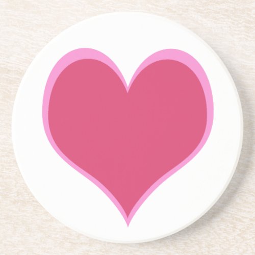 Pink Heart Beverage Coaster