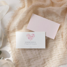 Pink Heart Bow Custom Baby Shower Diaper Raffle