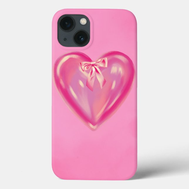 pink heart bow iphone 13 case. Case-Mate iPhone case (Back)