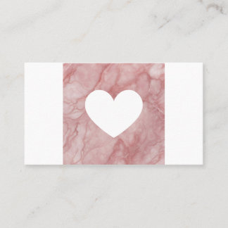 Pink heart business card