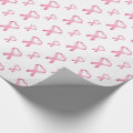 Pink Heart Cancer Ribbon 2 Wrapping Paper | Zazzle
