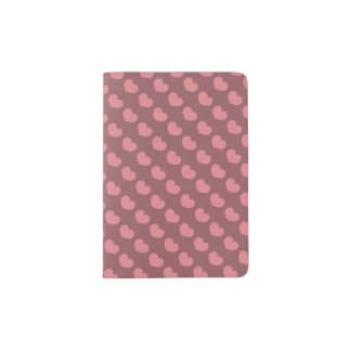Pink Heart Candy Design Change Background Color Passport Holder