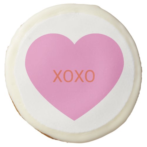 Pink Heart Candy Sugar Cookie