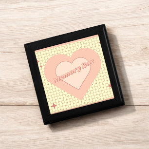 Pink Heart Checkered Valentine’s Day Gift Box
