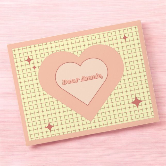 Pink Heart Checkered Valentine's Day Envelope (Creator Uploaded)