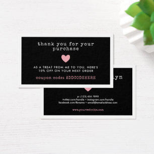 Pink Heart Coupon Code Small Business