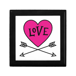 Pink Heart Cupid's Bows LOVE Magnet Gift Box