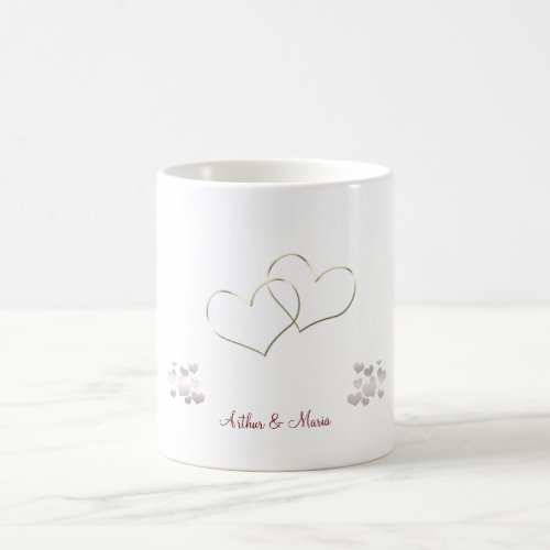 Pink Heart Cute Valentines Day Personalized Mug