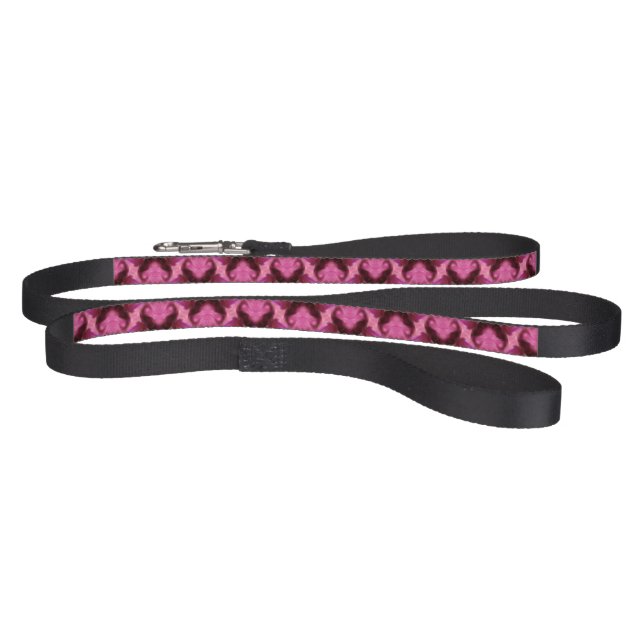 Pink Heart Damask Pet Leash (Full)