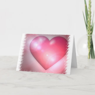Pink Heart Design Greeting Card