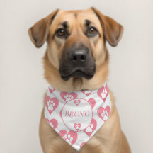  Pink Heart Dog Paw Name