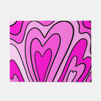 Pink heart  doormat