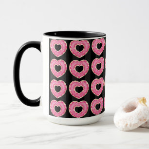 Pink Heart Doughnut Coffee Mug