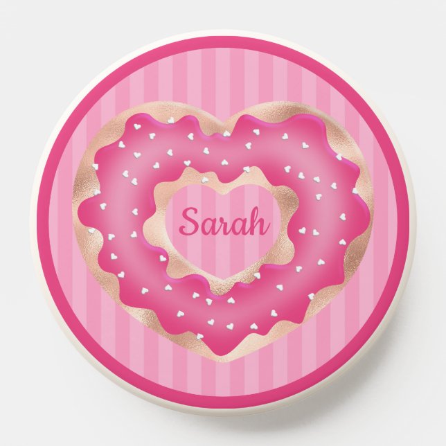 Pink Heart Doughnut PopSocket (Popsocket)