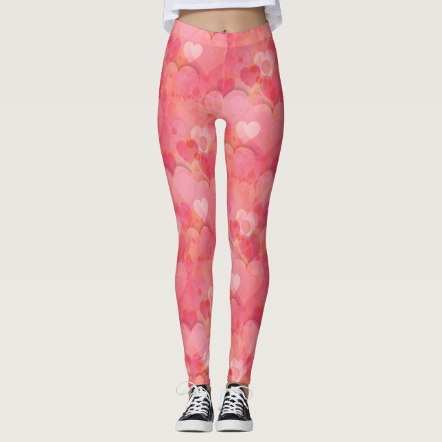 Pink Heart Dreams Leggings (Front)