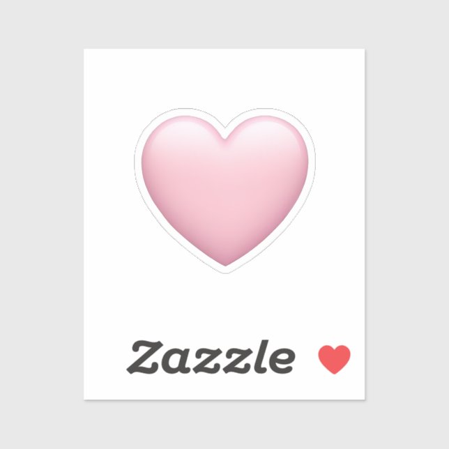 Pink Heart Emoji – Soft and Loving Symbol Art Sticker (Sheet)