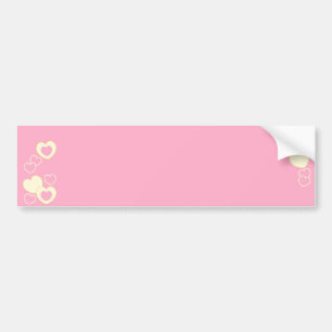 Pink Heart Eyelet Background Bumper Sticker