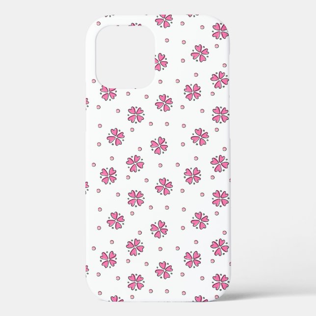 Pink Heart Flower Petals Case-Mate iPhone Case (Back)