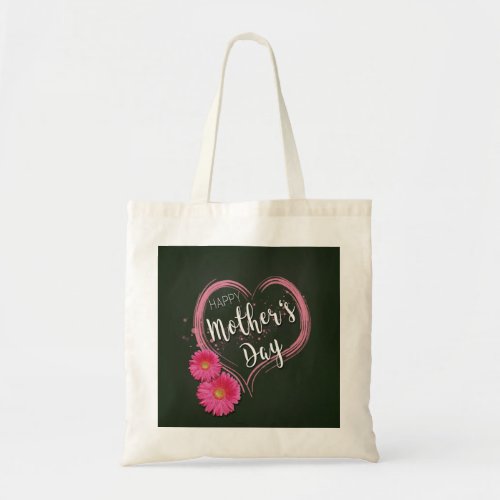 Pink Heart Flowers Mothers Day _ Budget Tote