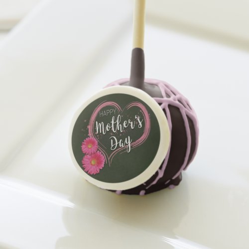 Pink Heart Flowers Mothers Day _ Cake Pops