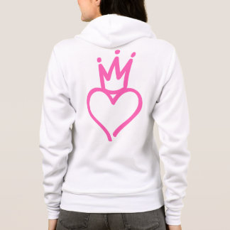 Pink heart for princess hoodie