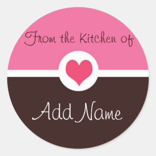 Pink Heart "from the kitchen of" Sticker