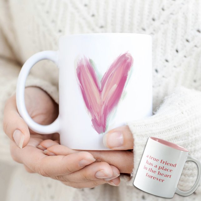 Pink Heart Galentine Friendship Mug (Pink Heart Galentine Friendship Mug)
