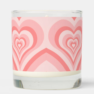 Pink Heart Gradient Pattern – Cute Girly Love Scented Candle