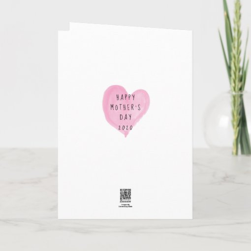 Pink Heart Happy Belated Mothers Day Card Zazzle