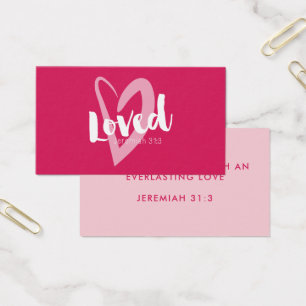 Pink Heart Have Loved You Scripture Valentine's