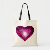 Graffiti spray paint pink sparkling heart design tote bag