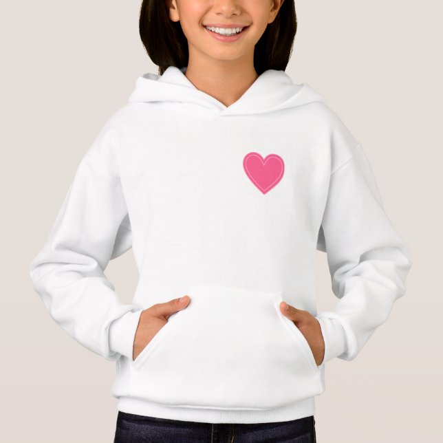 Pink Heart Hoodie (Front)