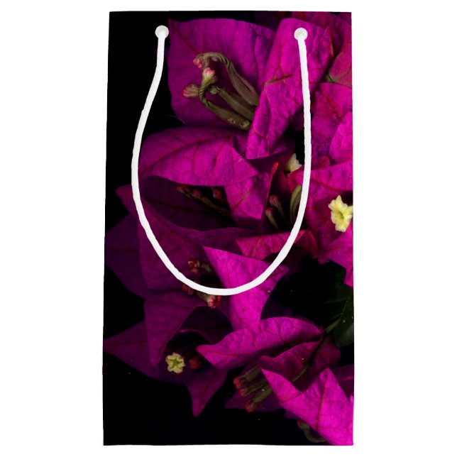 "Pink heart in black" Small Gift Bag (Front)