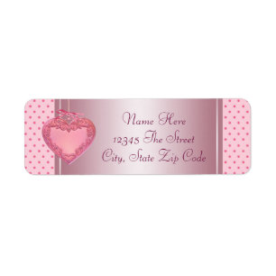 Pink Heart Label