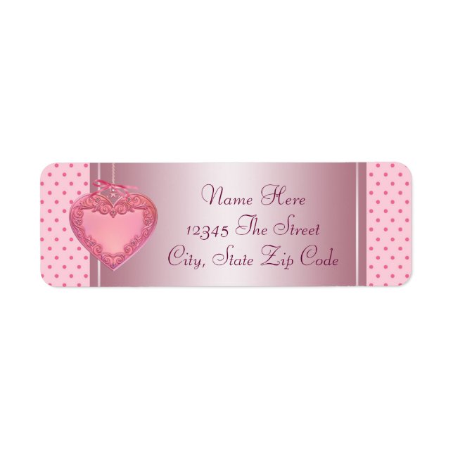 Pink Heart Label (Front)