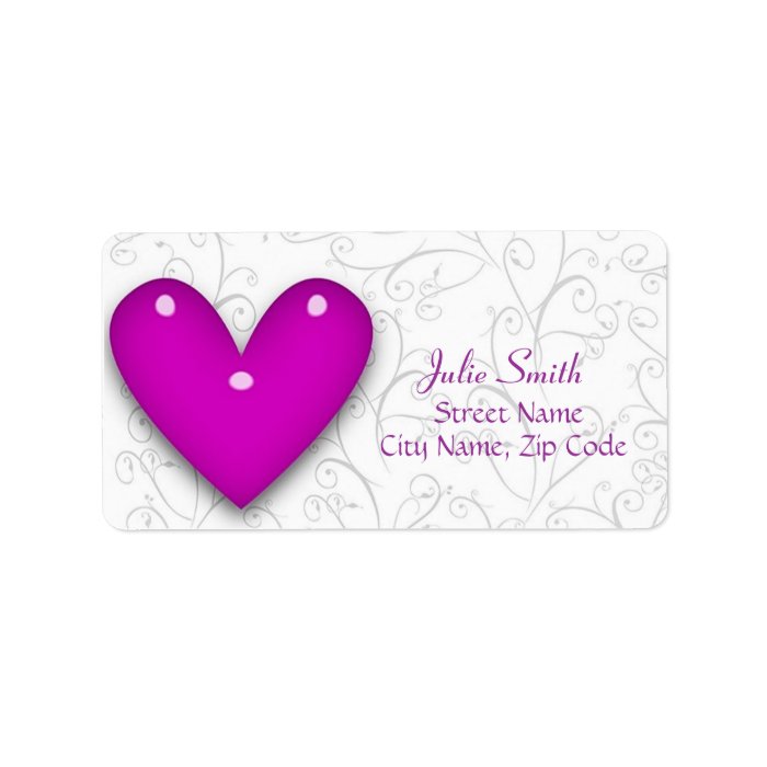 Pink Heart Label