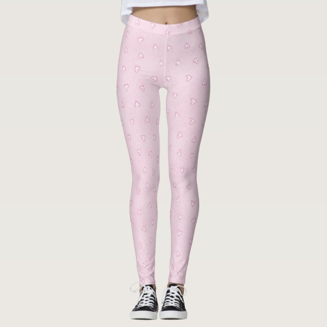 Pink Heart Leggings (Front)