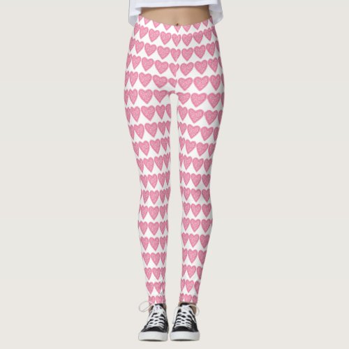 Pink Heart Leggings